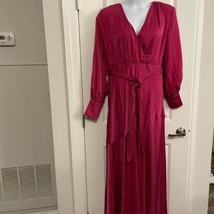 Eloquii Fuchsia Long Sleeve Dress